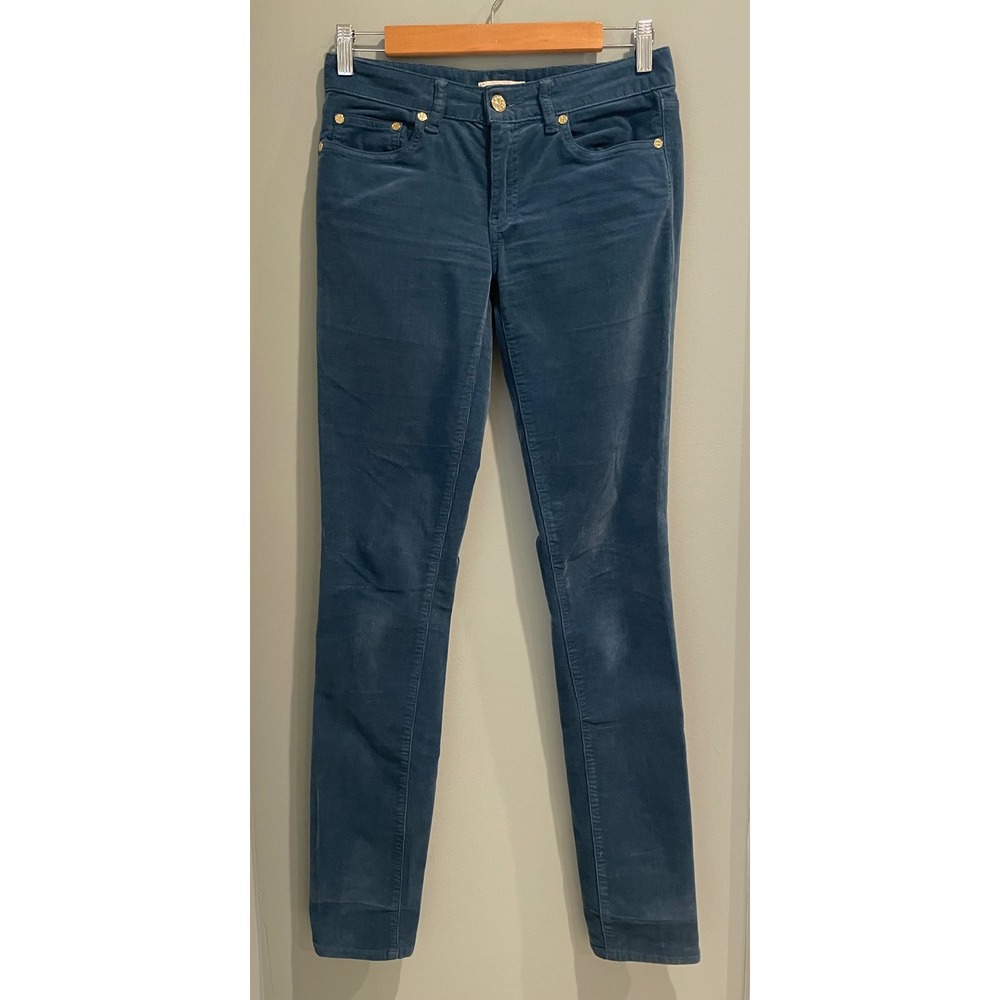 Tory Burch Corduroy Super Skinny‎ Jeans Blue Women's Size 25